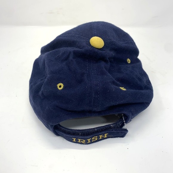 Vintage Notre Dame Fighting Irish Hat Blue Sports Cap Adjustable Strap - Picture 3 of 8